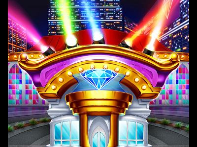 Vegas Casinos - Game Background background art background design background designer background developer background development background icon background illustration background image game art game design illustration slot design slot machine