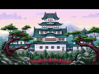 Japanese slot - Game Background background background art background design backgrounds design digital art digital design digital graphics digitalart game art game design illustration illustration art illustrations slot background slot design slot game art slot game background slot machine slot machine art