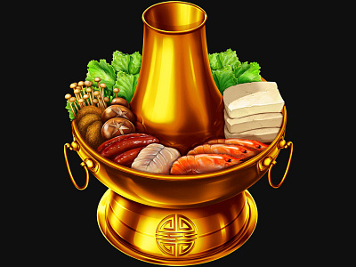 A golden vase as a slot symbol