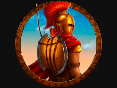 A Greek Warrior  - Slot character design