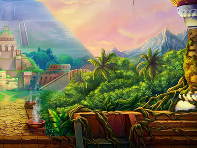 Polynesia Themed Game Background animated slot animation design background background game background illustration background image casino background gamblimg design gambling gambling art gambling slot game art game background game design illustration illustration art illustrations slot background slot design