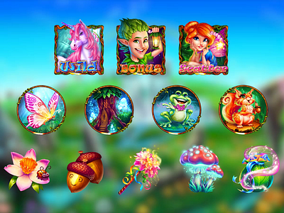 Fairies slot - symbols animation animated symbol fairies animated fairies slot fairies symbols fairies symbols animation game design illustration slot design slot game design slot game designer slot game developer slot game development slot machine slot machine art slot machine design symbol design symbols animation