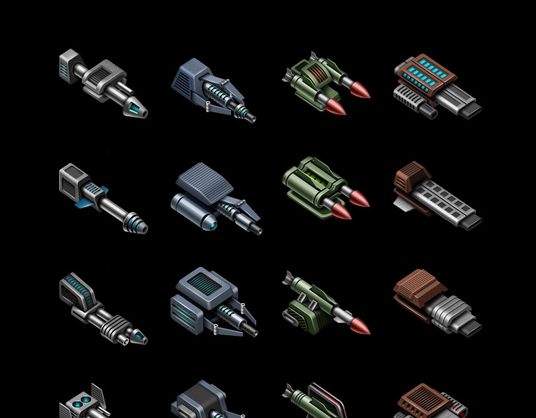 Space weapons by slotopaint.com on Dribbble