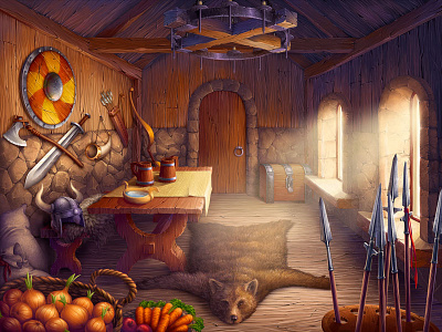 Viking Themed slot game Background
