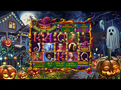 Design of the slot game "Trick or Sweet"