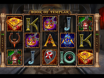 Animation of the splash screen for the slot "Book of Templar" animation art animationanimation design casino animation casino art casino design game art game design game designers graphic art illustrations motion design motion graphics slot design slot machine splash splash screen splash screen animation templar templar slot templar themed
