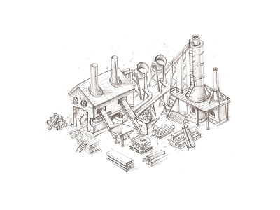factory game icons illustrations mill sketch slotopaint.com water mill web