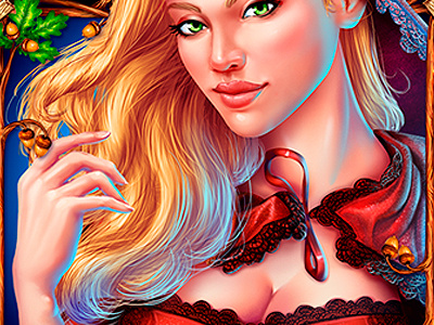 Little Red Riding Hood beautiful blonde design fresh girl high impressive red sexy slot game symbol