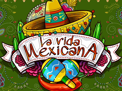 La vida Mexicana animation casino digital art gambling game game art game design graphic design holidays illustrations mexican online slot slot design slot machines slotopaint.com symbol