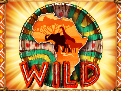 Wild symbol for themed slot “Africa” africa animals artist casino continent design digital art frame game art game development illustration ornament plate ropes slot design slot machine slotopaint.com symbol design wild wooden