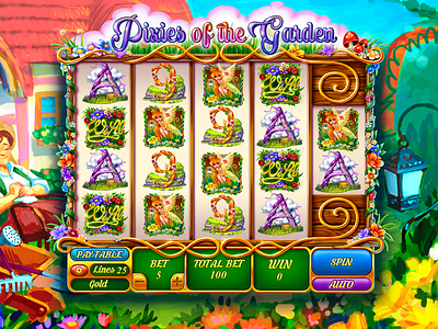 Themed Slot Machine “Pixies of the Garden”