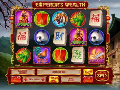 Emperor’s Wealth game reel art of the day button china chinese new year cock designer digital art digital illustration dragon game art inspiration panda reels sakura slot slot design slot machine spring festival tiger ui