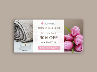 Redeem Coupon For A Spa 100 days challenge adobe xd coupon dayliui design discount mobile app off redeem coupon spa ui ux website