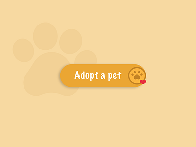 Day 083 | Button 100 days challenge adobe xd adopt button cat dayliui design mobile app pet pets petshop ui ux website