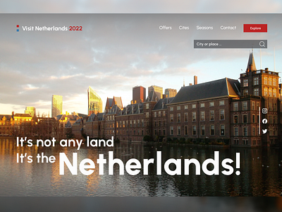 Visit Netherlands homepage Design 100 days challenge dayliui design figma homepage mobile app netherlands ui ui design ux website