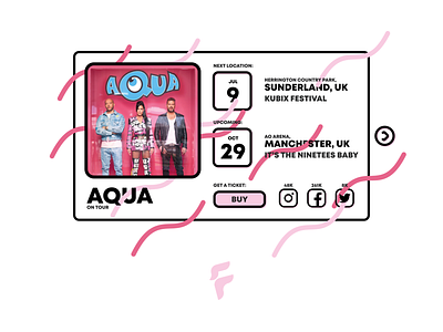 Artist Tour Card - AQUA