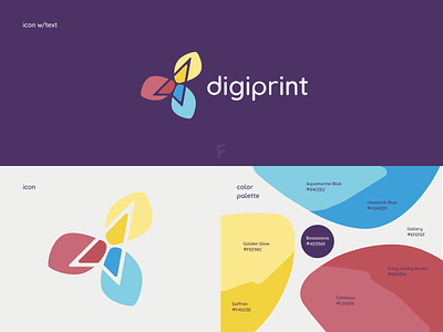Digiprint - Visual Identity branding clean design graphics illustration logo minimal photoshop