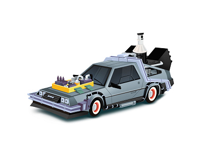 The Delorean back brown delorean emmett future illustration l. photoshop the to