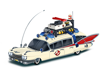 Ecto-1 1 ai call car ecto ghostbusters gonna miniature ps who you