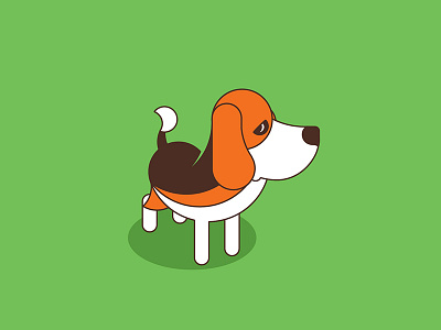 Beagle beagle bignose circle cute dexter dog ears illustrator lineart minimal shapes vector