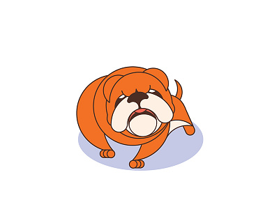 English Bulldog breed bulldog dog english icon illustrator vector