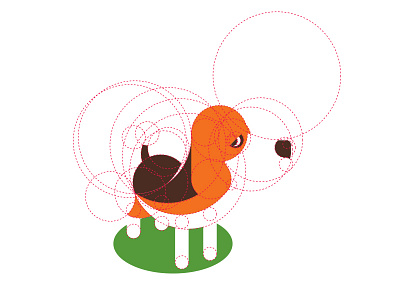 Beagle process beagle circles illustrator process shapes vector