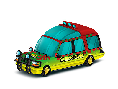 Jurassic Park's Ford Explorer adobe car explorer ford gfx illustration jurassic machine park photoshop viespe
