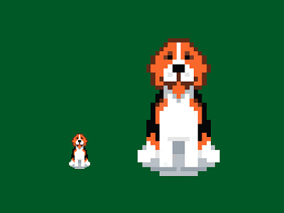 Beagle pixelart beagle dog photoshop pixel