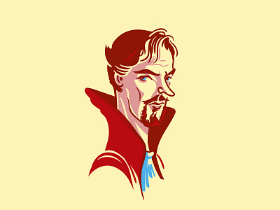Dr. Strange adobe ai cintiq design illustrator logo marvel portrait superhero vector