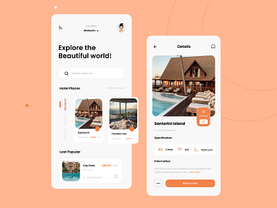 Hotel Booking App app app design booking app design hotel app mobile app hotel mobileapp paradise app product design ui uiux