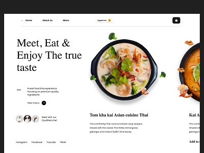 Thai Food - Food Delivery Landing Page 🥦🥘🍤 app app design design landing page mobileapp product design restaurant website thailand food thailand website food ui uiux