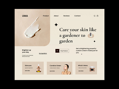 Website for skin care products app design beauty product design mobileapp product design skincare ui uiux website product
