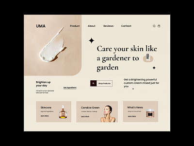 Website for skin care products