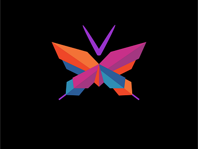 precious stones and butterflies branding design illustration logo vector