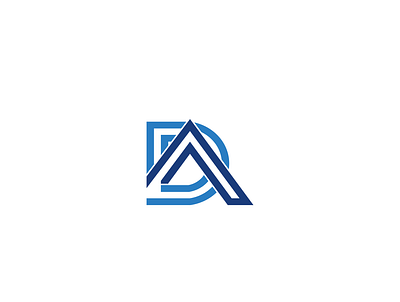 initial DA branding design icon logo minimal typography