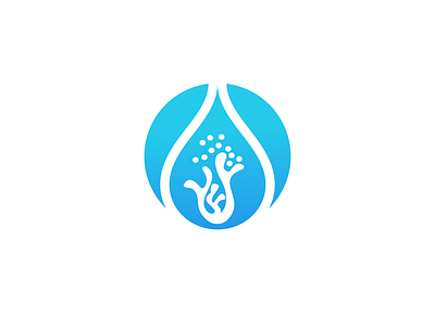 aquatic branding design logo minimal seaweed unique vector water waterdrop