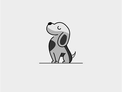 dog animal branding design dog flat icon illustration logo minimal pets unique vector