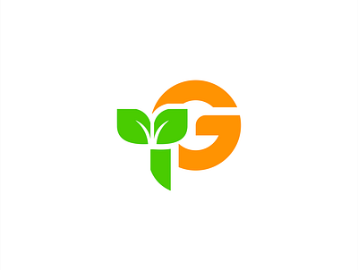 initial PG app branding design flat icon logo minimal typography unique vector