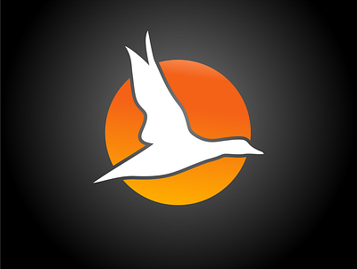 sunset bird animal branding design flat icon illustration logo minimal unique vector