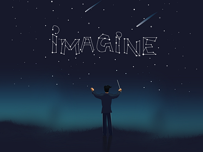 Imagine create creative dream imagine infinite limitless magic night.star stars