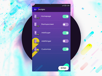 Sync (WIP) files material design multiple sync switch sync synchronization