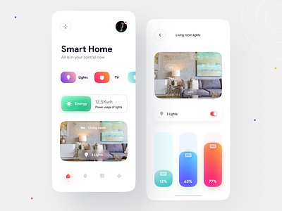 Smart home App UI Light mode ☀️