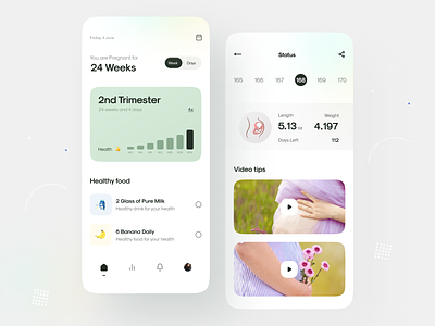 Pregnancy Tracker app UI design 🤰🏻