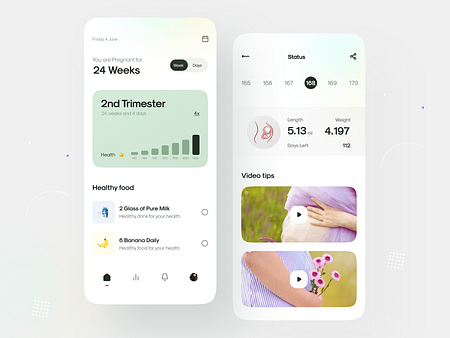 Pregnancy Tracker app UI design 🤰🏻 by uixamjad on Dribbble