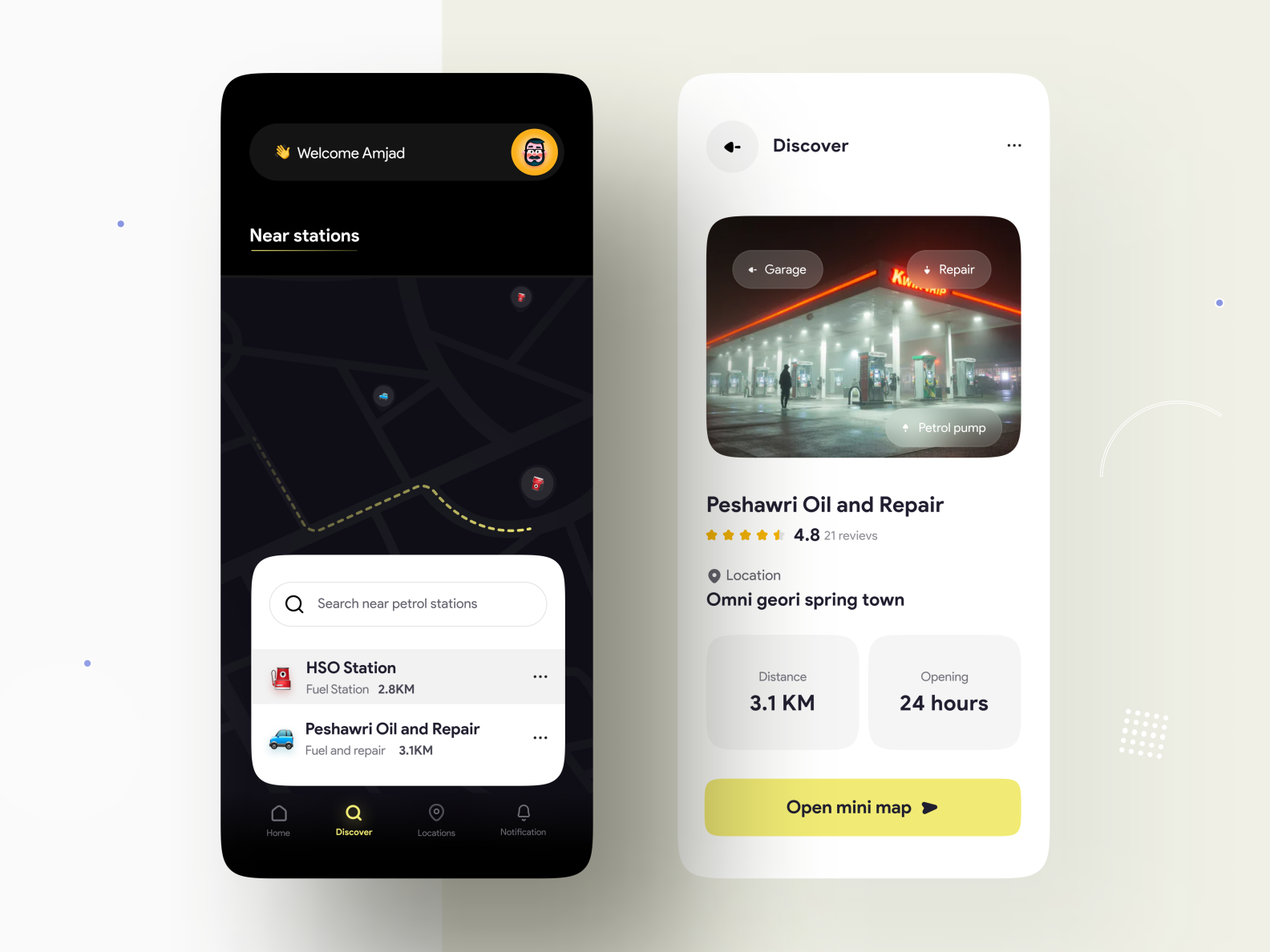 Nearest Gas Stations Mobile App By Uixamjad On Dribbble