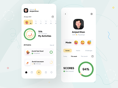 Habit tracking App UI Concept