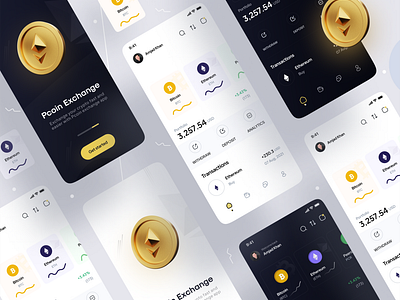 Cryptocurrency App amirbaqian banking bitcoin btc chart clean concept crypto cryptocurrency cuberto dark design desktop minimal piqo product design sajon ui ui8 uiux