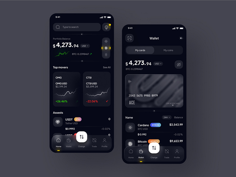 Coin Exchange App UI by uixamjad for Piqo Studio on Dribbble