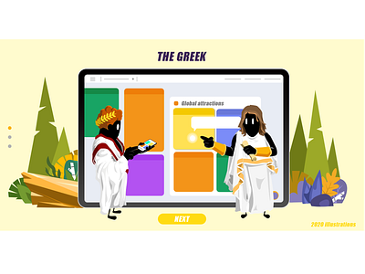 THE GREEK 01 flat icon illustration ui