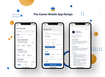 The Career Mobile App Design mobile app design uxui